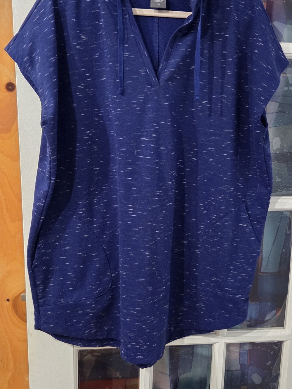 Joe Fresh Navy Speckled Hooded Tunic